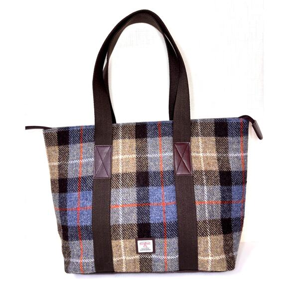 Maccessori Handbags - MACCESSORI x Harris Tweed Shopper Tote Bag Hand Woven Wool Plaid Scotland Vegan